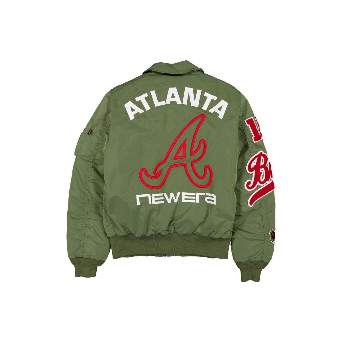 Alpha Industries x Atlanta Braves Sage Green MA-1 Flight Jacket
