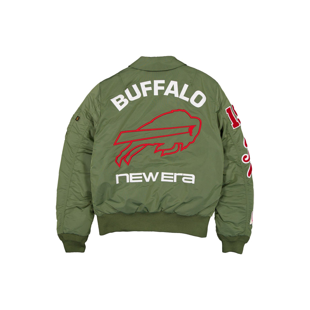 Alpha Industries x Buffalo Bills Sage Green MA-1 Flight Jacket