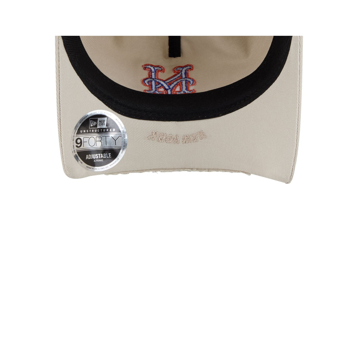 New York Mets Stone 9FORTY A-Frame Unstructured Cut-Off Visor Snapback Hat