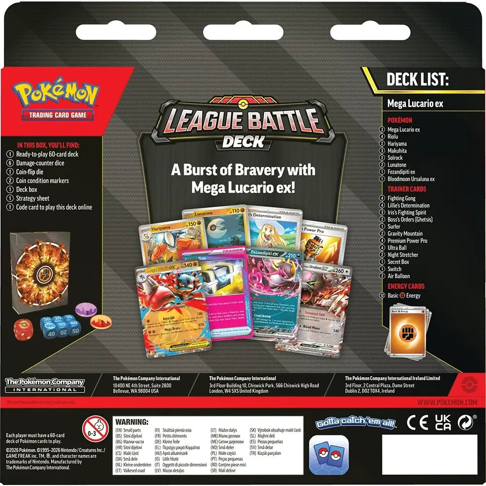 🔥2026 Christmas Gift🎄: Mega Lucario ex League Battle Deck