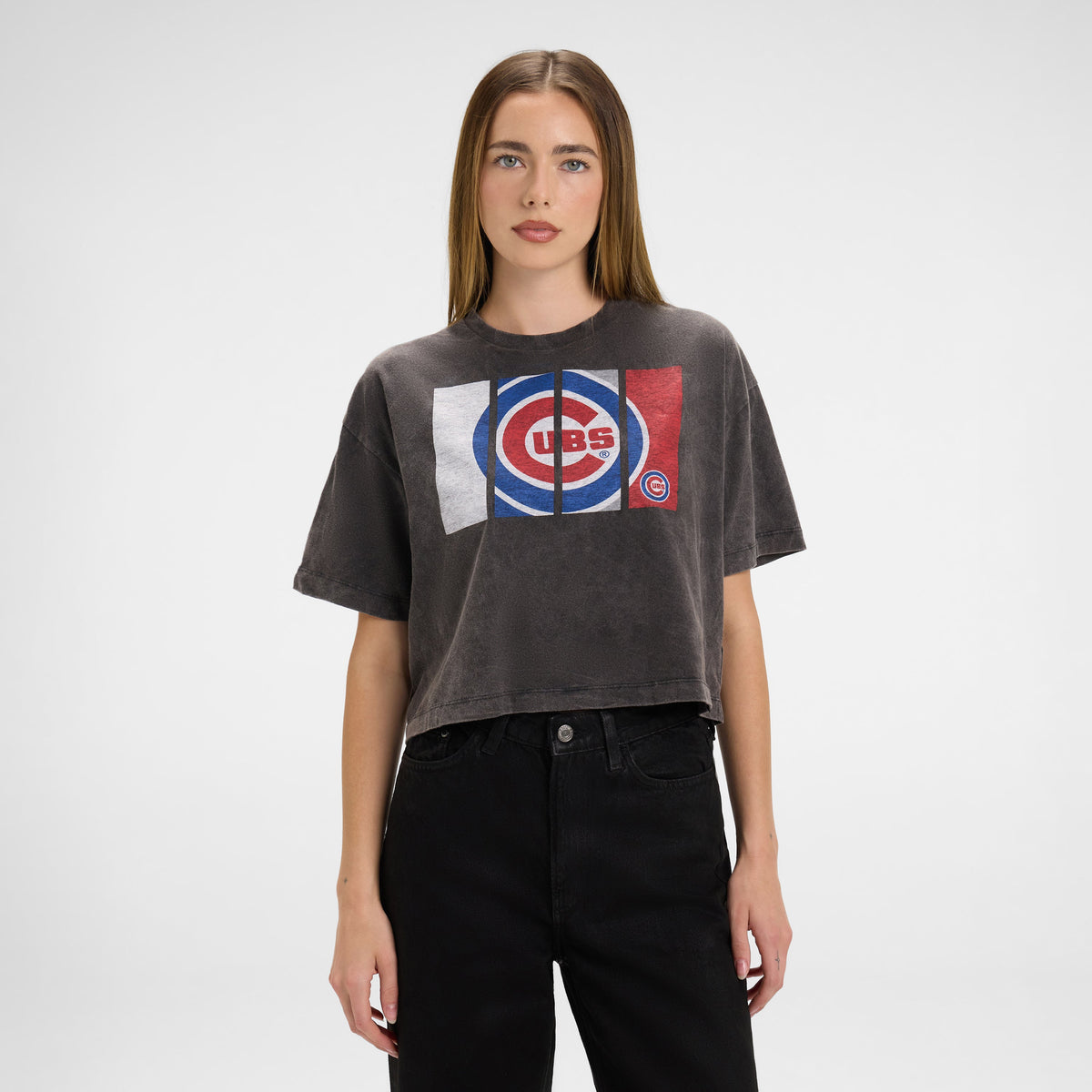 Chicago Bears Sport Night Black Cropped Women's T-Shirt