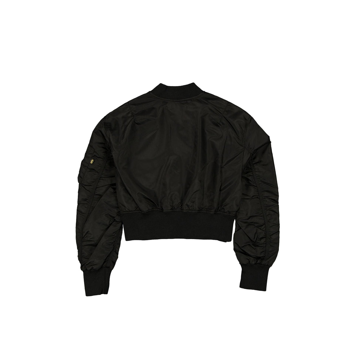 Alpha Industries x Brooklyn Dodgers Cooperstown Black and Gold Women's Cropped L-2B Bomber Jacket
