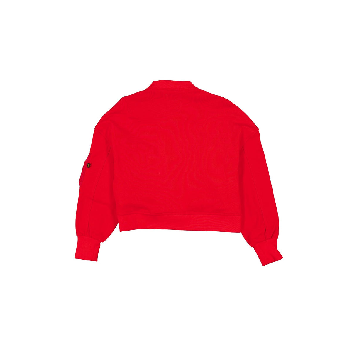 Alpha Industries x San Francisco 49ers Red Women's Full Zip Cropped Fleece Jacket