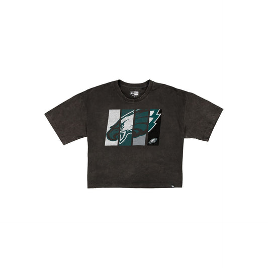 Philadelphia Eagles Sport Night Black Cropped Women's T-Shirt