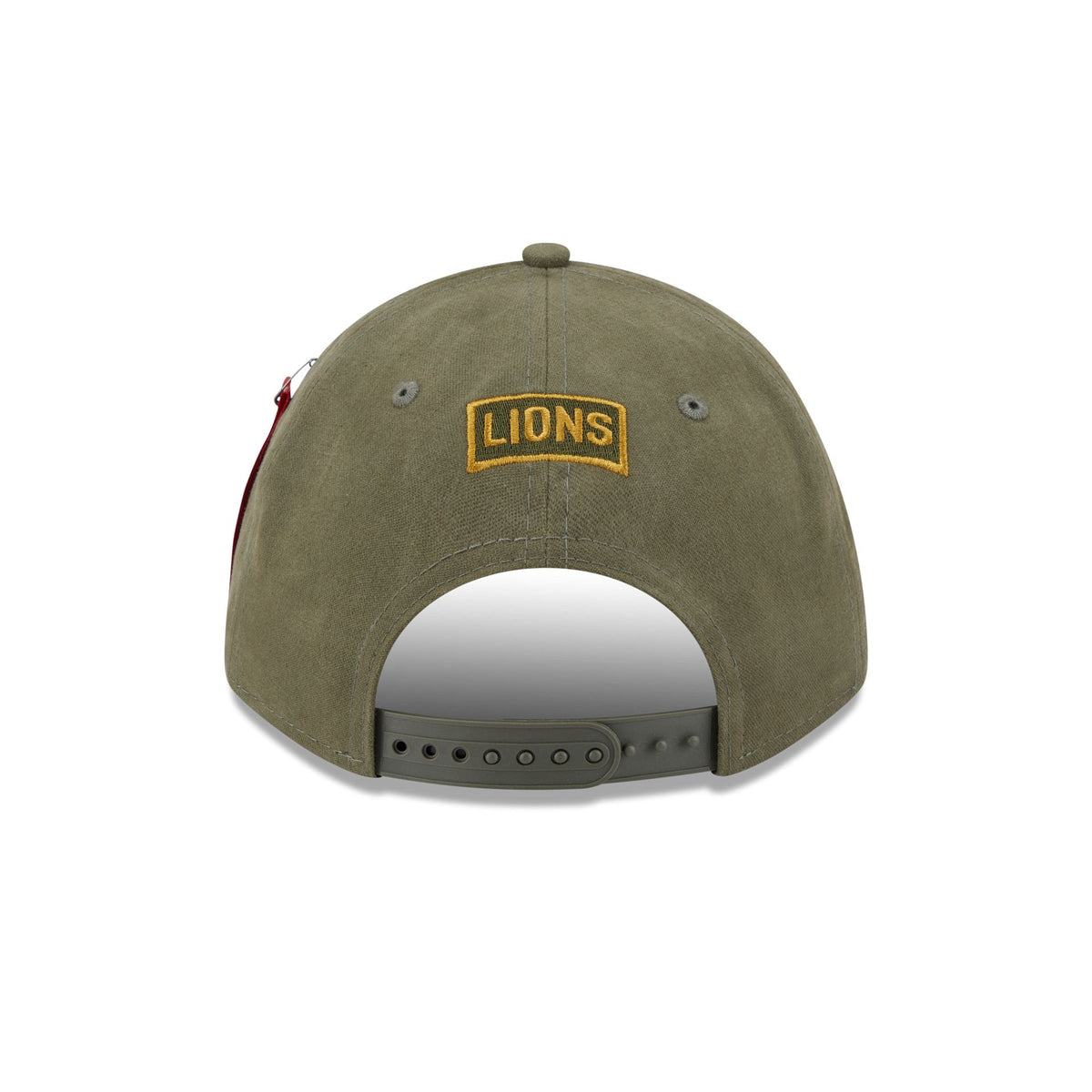 Alpha Industries x Detroit Lions Olive Green 9FORTY M-Crown A-Frame Snapback Hat