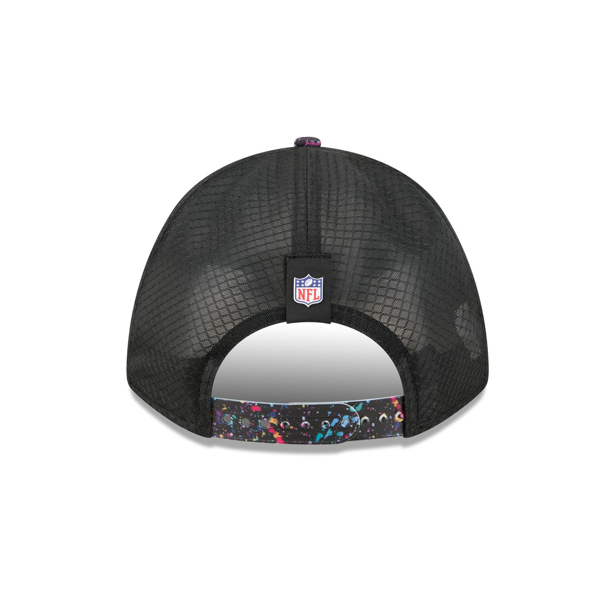 New York Giants 2025 Crucial Catch 9FORTY M-Crown A-Frame Trucker Hat
