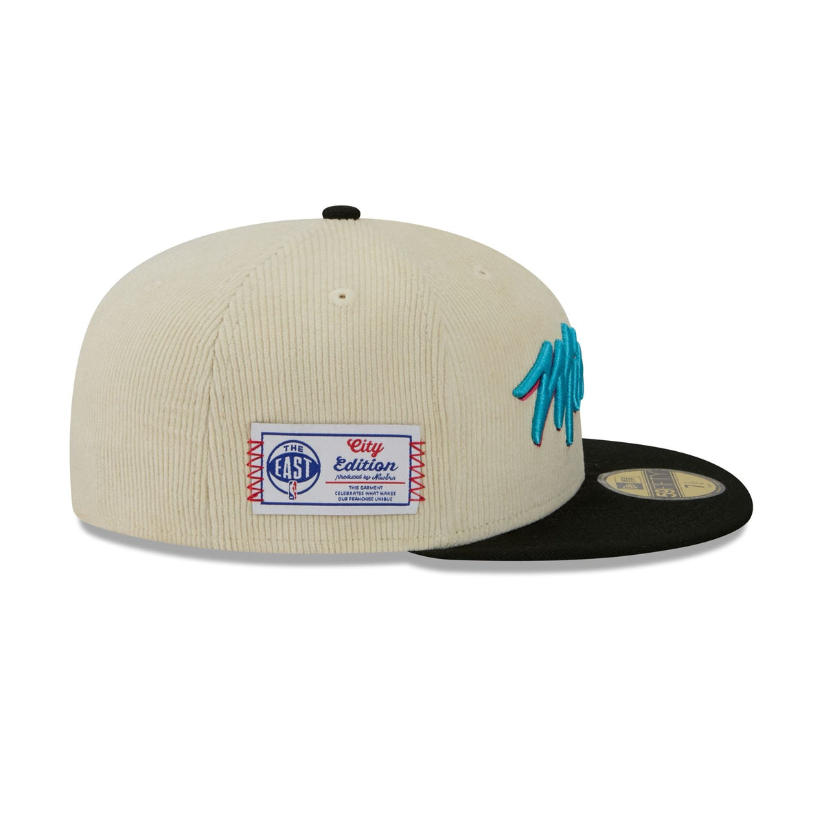 Miami Heat 2025 City Edition Chrome White Corduroy 59FIFTY Fitted Hat