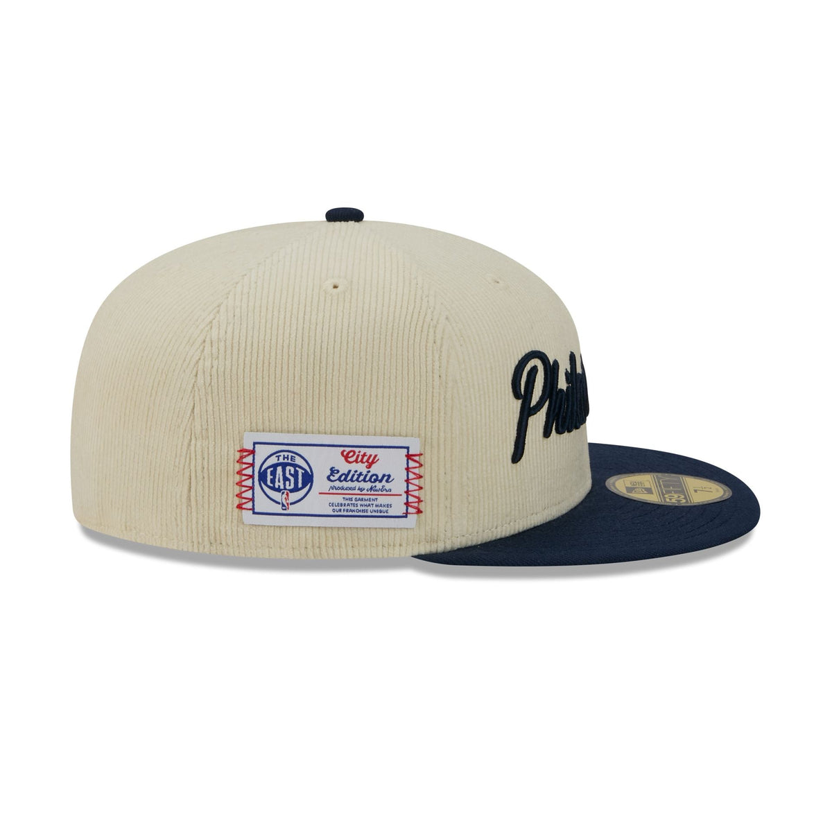 Philadelphia 76ers 2025 City Edition Chrome White Corduroy 59FIFTY Fitted Hat