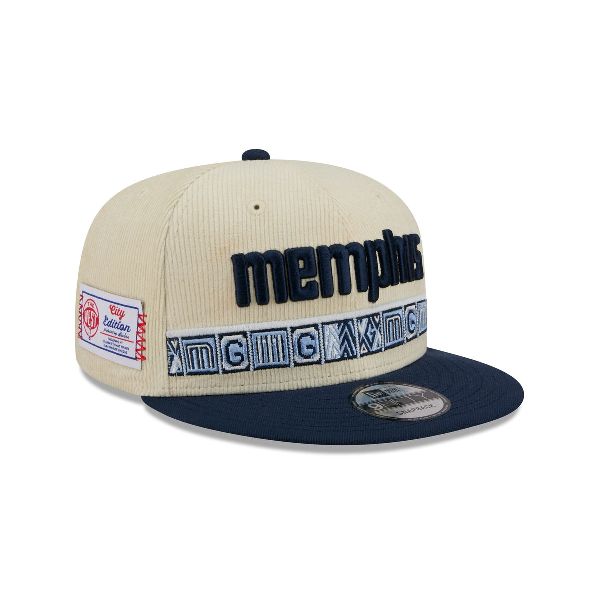 Memphis Grizzlies 2025 City Edition Chrome White Corduroy 9FIFTY Snapback Hat