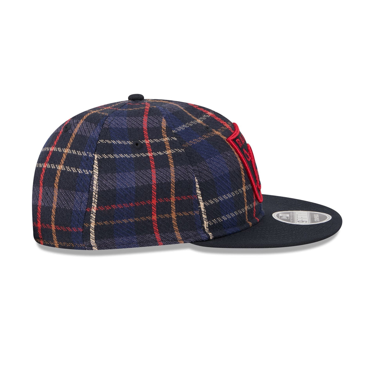 Las Vegas Raiders Grunge Plaid Retro Crown 9FIFTY Adjustable Hat
