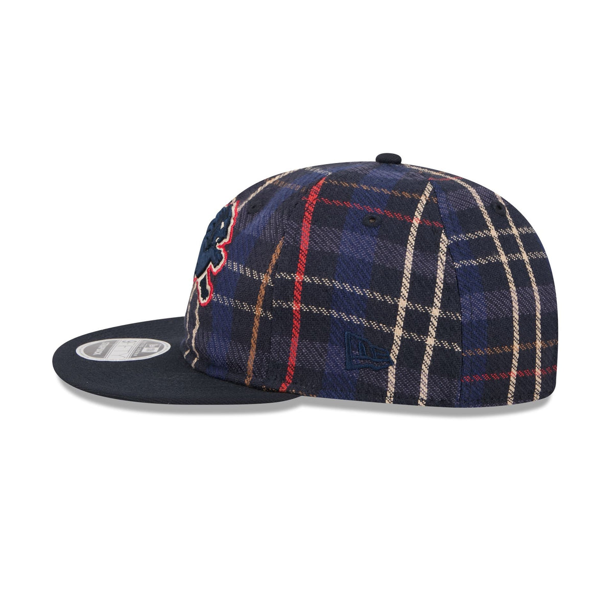 Detroit Lions Grunge Plaid Retro Crown 9FIFTY Adjustable Hat