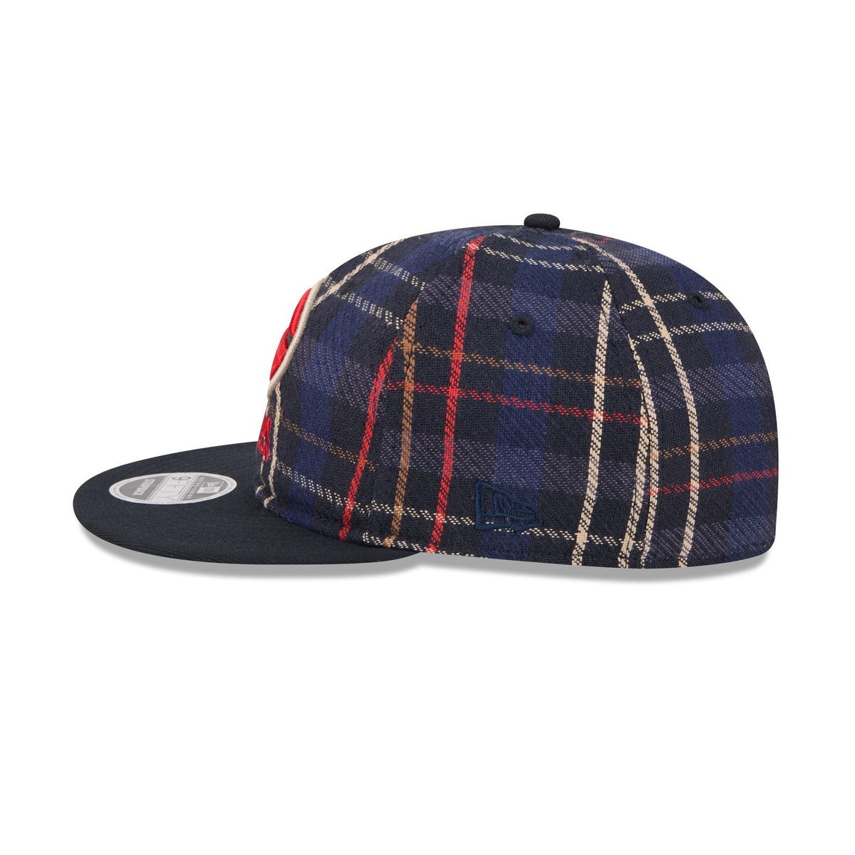 Green Bay Packers Grunge Plaid Retro Crown 9FIFTY Adjustable Hat