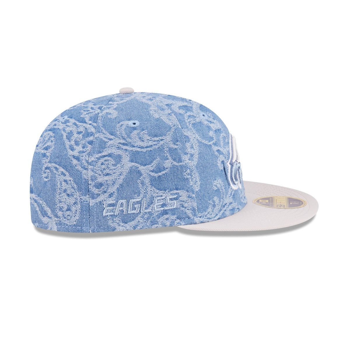 Just Caps Jacquard Denim Philadelphia Eagles Retro Crown 59FIFTY Fitted Hat