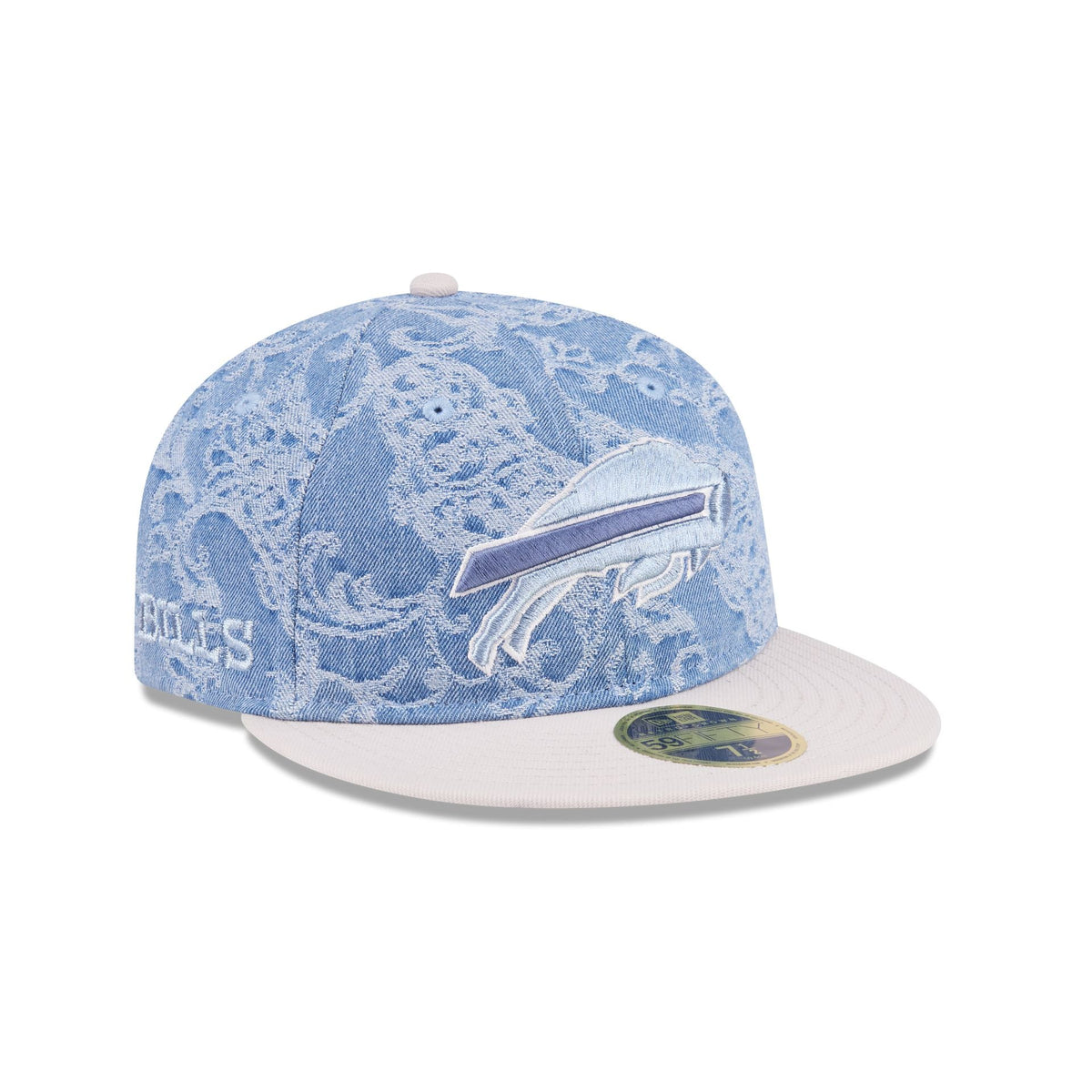 Just Caps Jacquard Denim Buffalo Bills Retro Crown 59FIFTY Fitted Hat