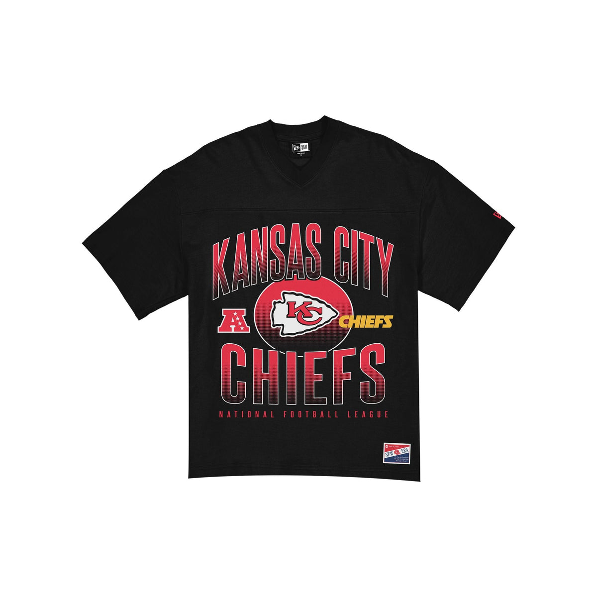 Kansas City Chiefs Throwback Black Boxy T-Shirt
