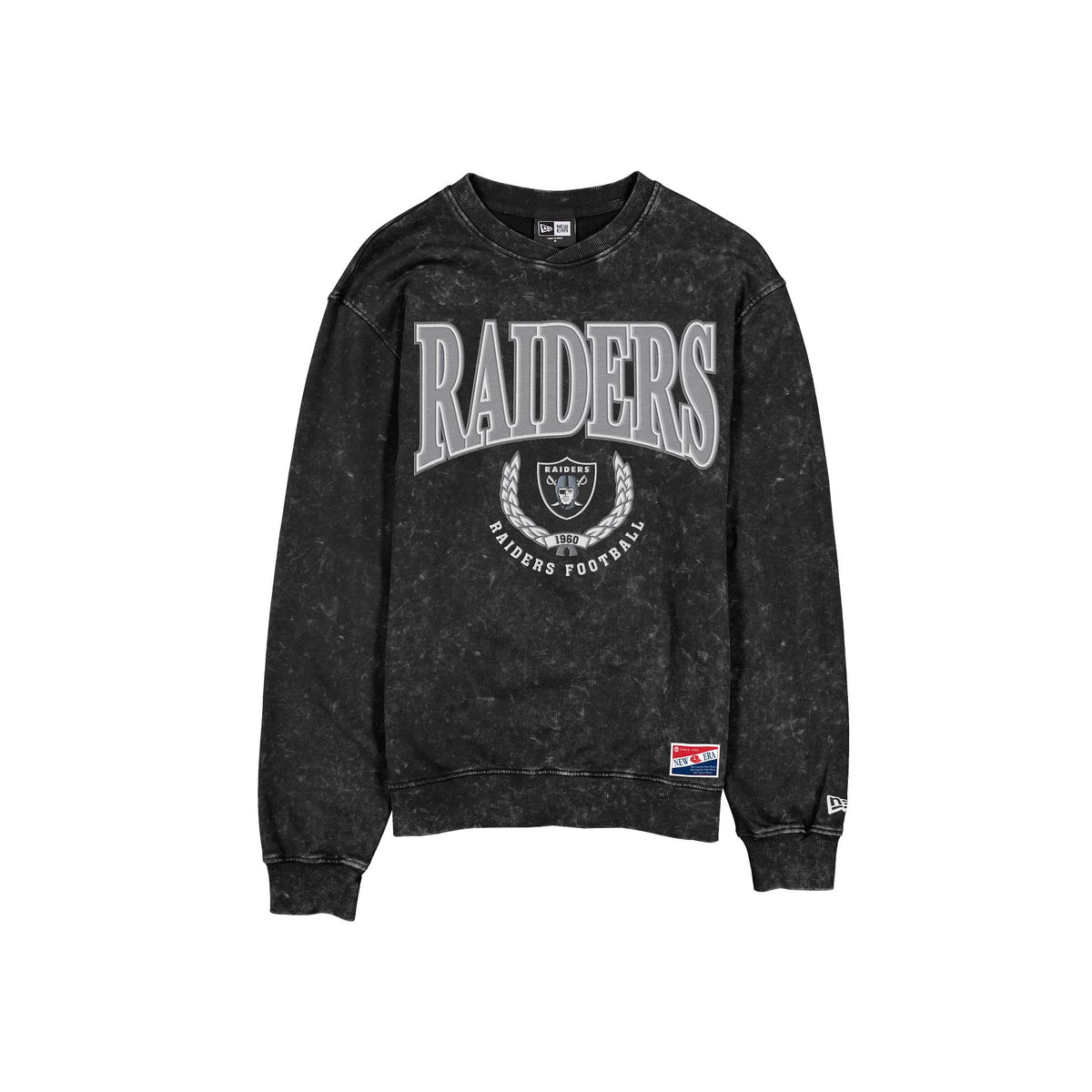 Las Vegas Raiders Throwback Mineral Wash Crewneck