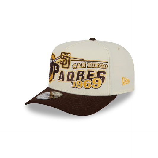 San Diego Padres Chrome White Classic 9FIFTY A-Frame Snapback Hat