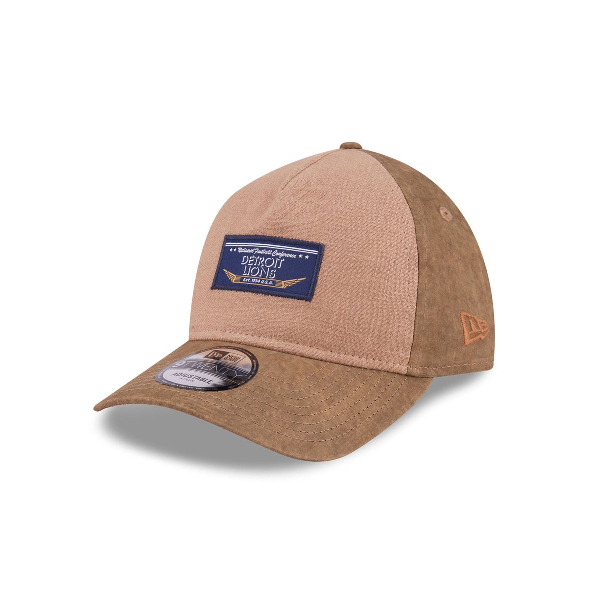 Detroit Lions Utility Linen 9TWENTY A-Frame Adjustable Hat