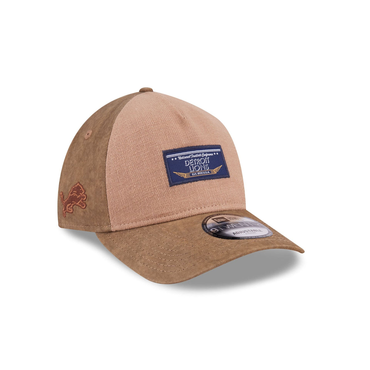 Detroit Lions Utility Linen 9TWENTY A-Frame Adjustable Hat