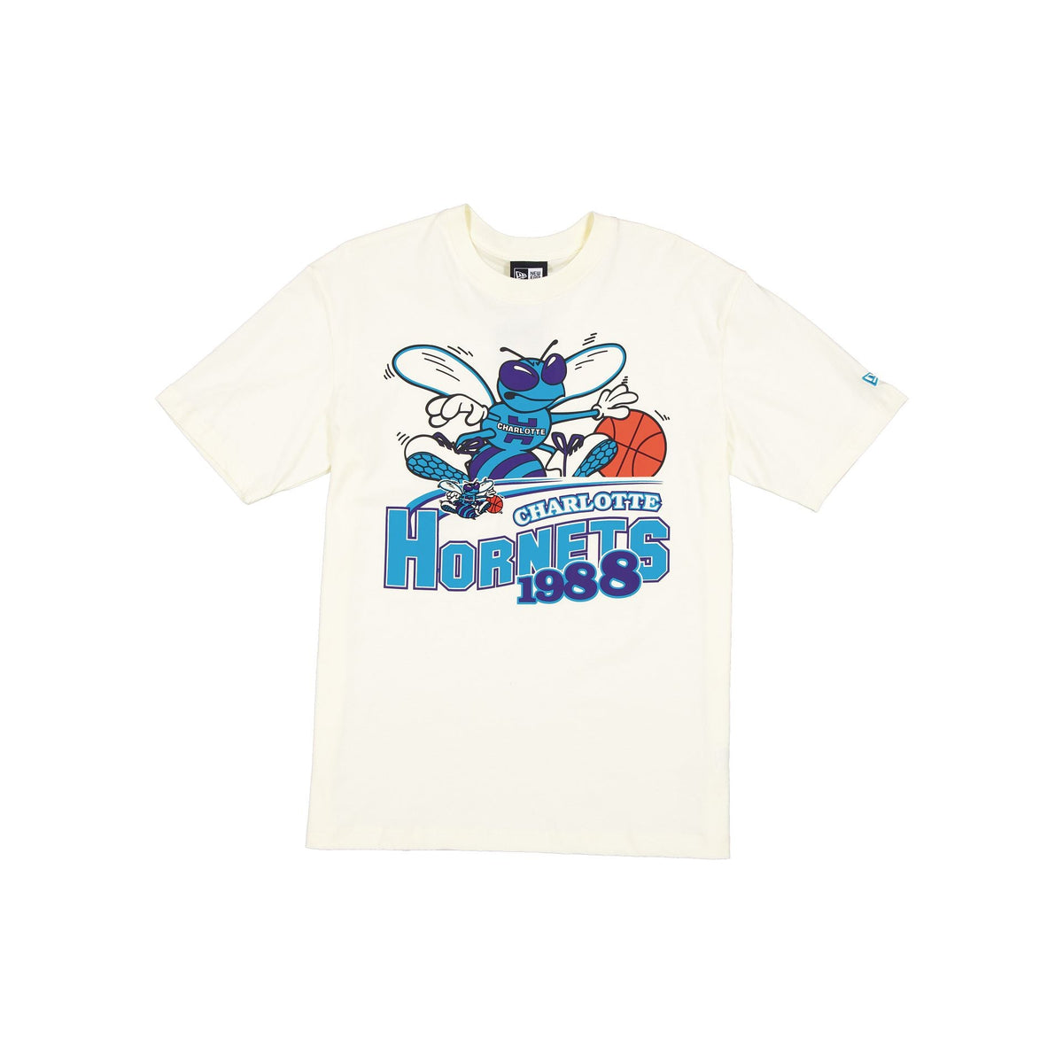 Charlotte Hornets Retro Chrome White T-Shirt