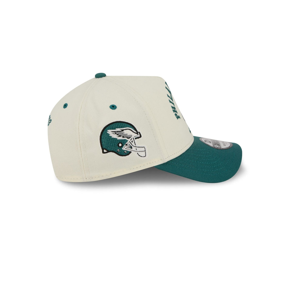 Philadelphia Eagles Chrome White Arched 9FORTY A-Frame Snapback Hat
