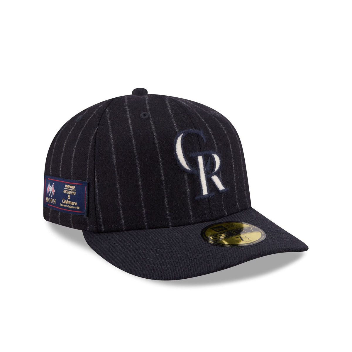Colorado Rockies Pinstripe Merino & Cashmere Moon 59FIFTY Fitted Hat