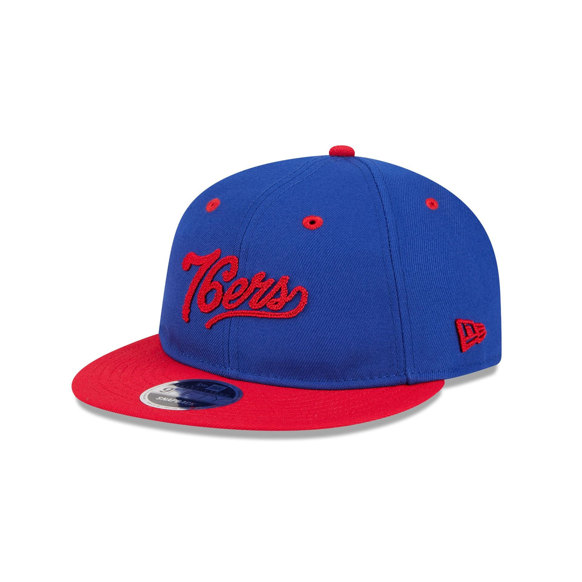 Philadelphia 76ers Chainstitch Script Retro Crown 9FIFTY Snapback Hat