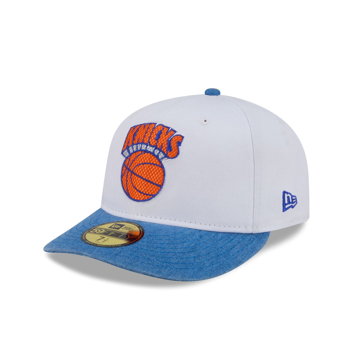 New York Knicks Hardwood Classics Diamond Stitch White 59FIFTY Fitted Hat
