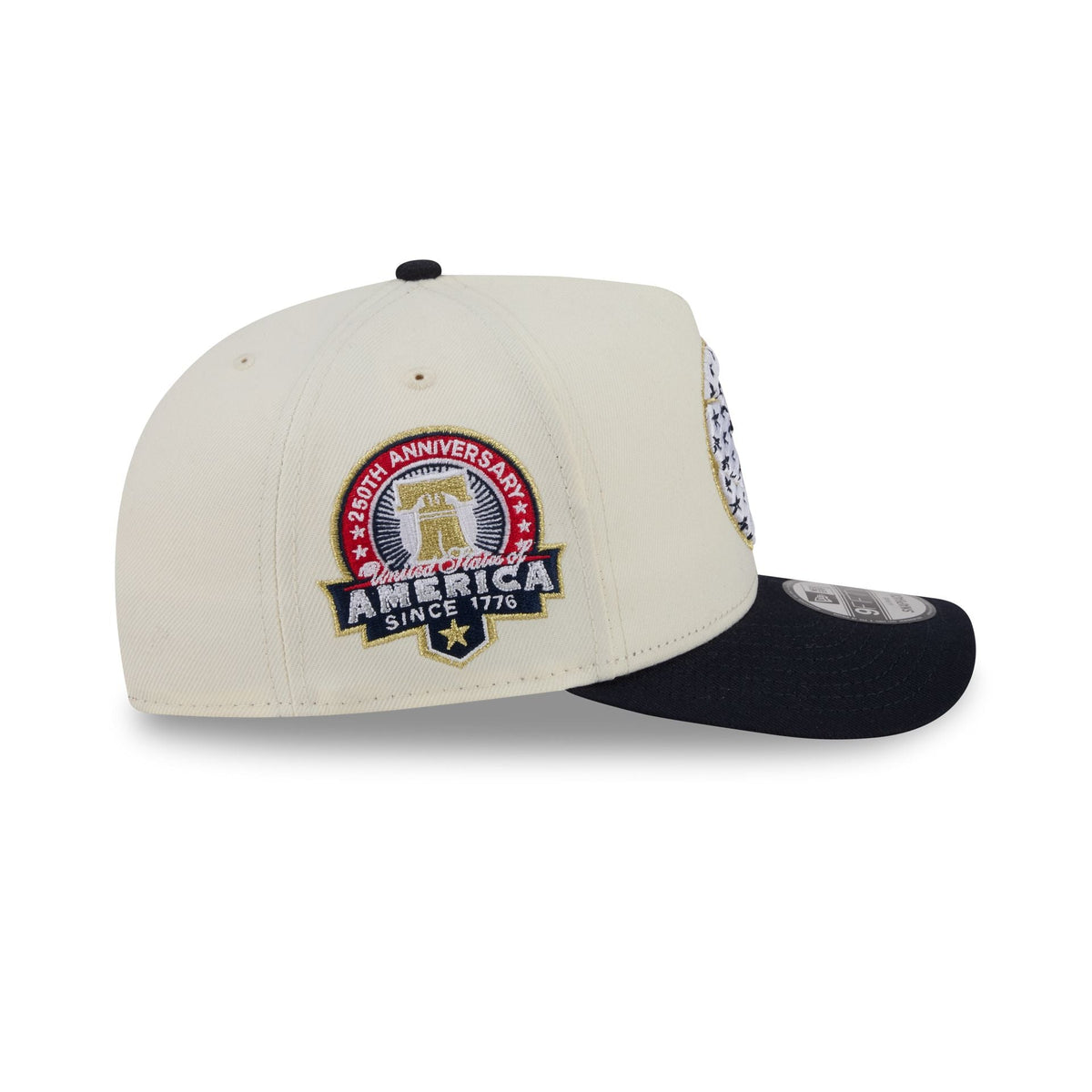 Brooklyn Nets Chrome White Stars and Stripes 9FIFTY A-Frame Snapback Hat
