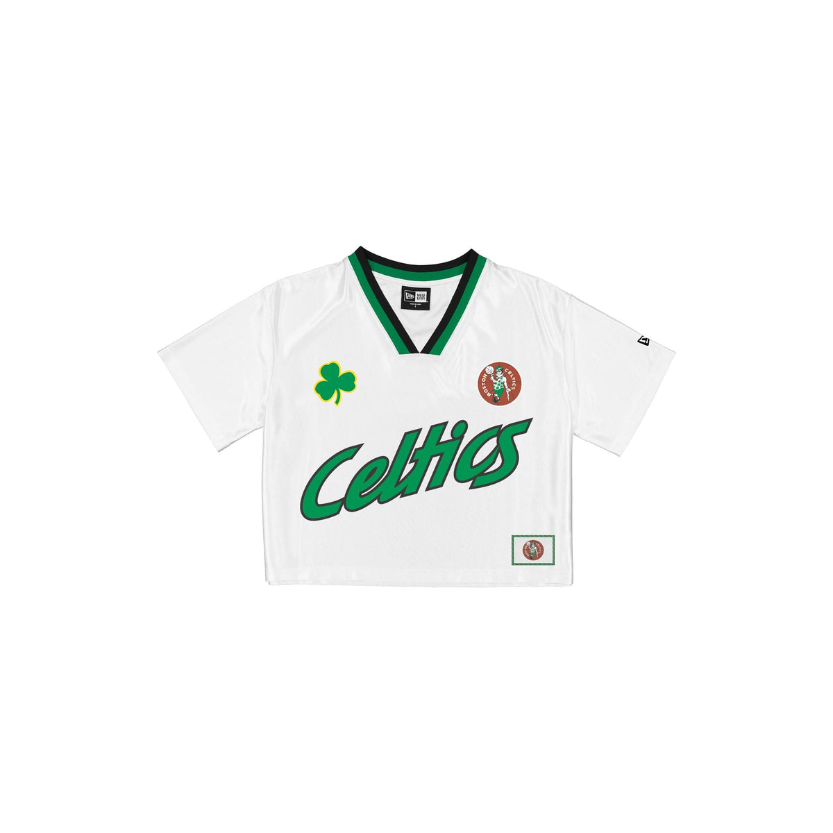 Boston Celtics Sport Classics Women's Cropped White T-Shirt