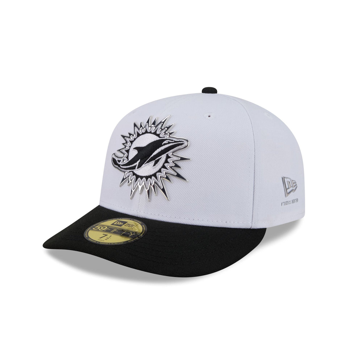 Miami Dolphins 2026 Draft Black and White 59FIFTY Fitted Hat
