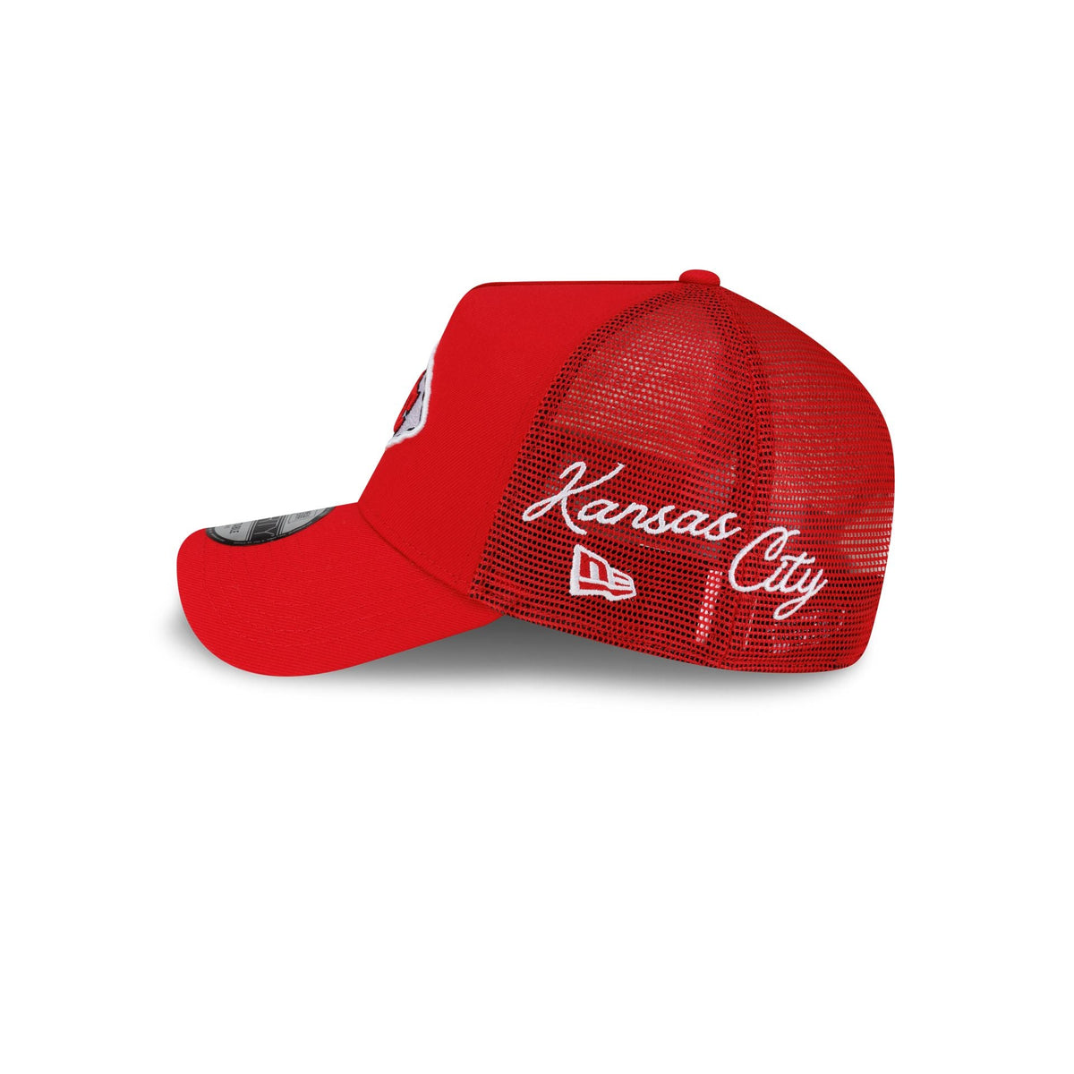 Kansas City Chiefs Side Script 9FORTY A-Frame Trucker Hat