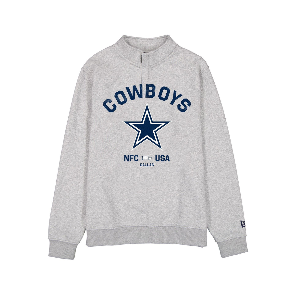Dallas Cowboys Heather Gray Quarter Zip