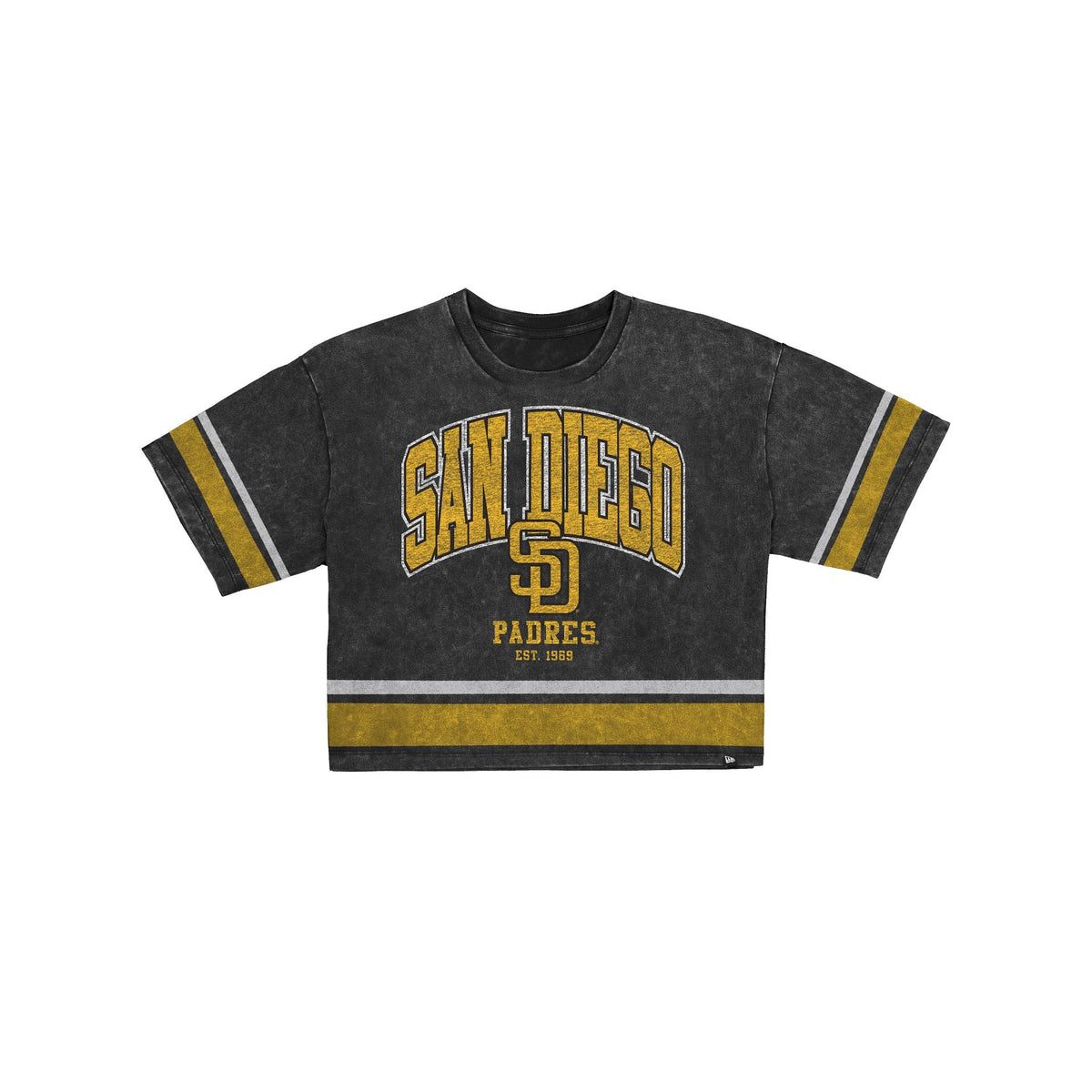 San Diego Padres Women's Vintage Stripe Cropped T-Shirt
