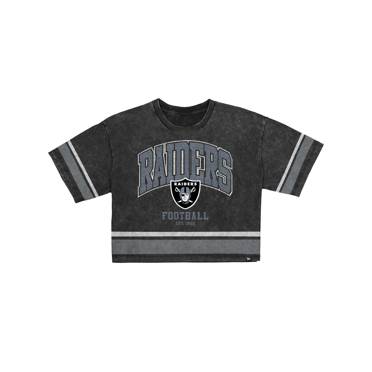 Las Vegas Raiders Women's Vintage Stripe Cropped T-Shirt