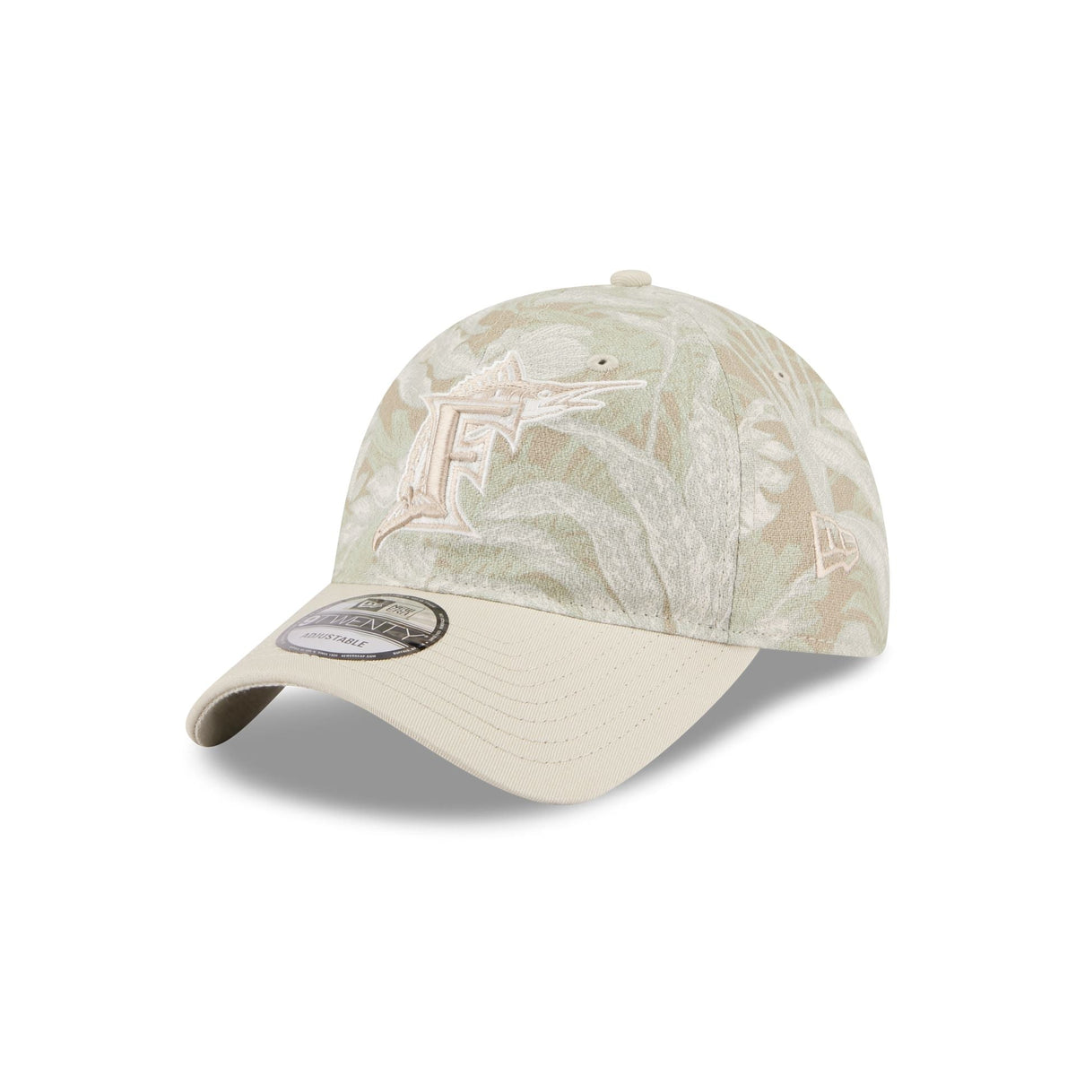 Miami Marlins Three Looms Leafy Palm 9TWENTY Adjustable Hat