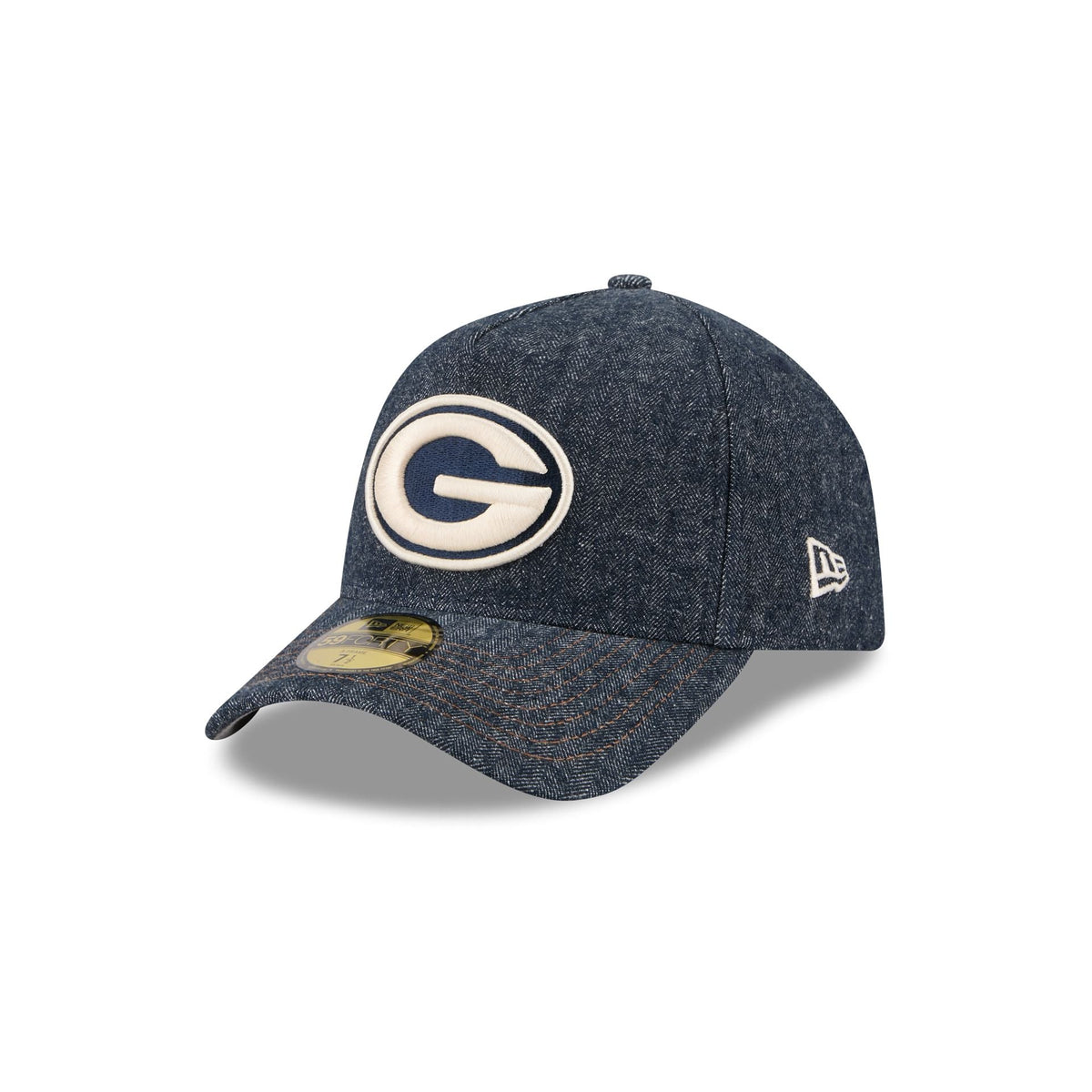 Green Bay Packers Denim 59FORTY A-Frame Fitted Hat