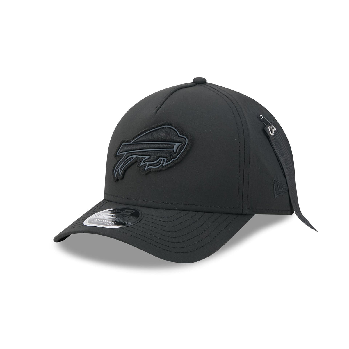 Alpha Industries x Buffalo Bills Nylon Black 9FORTY M-Crown A-Frame Snapback Hat