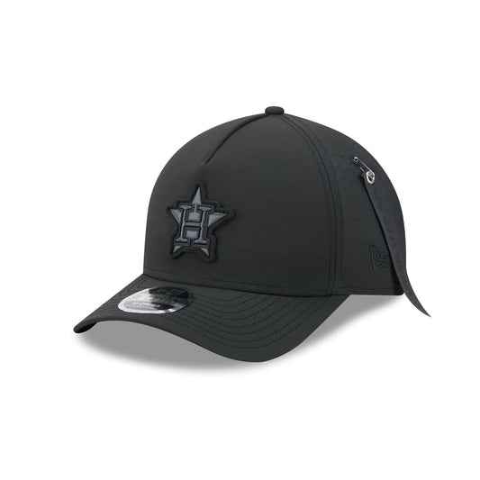 Alpha Industries x Houston Astros Nylon Black 9FORTY M-Crown A-Frame Snapback Hat