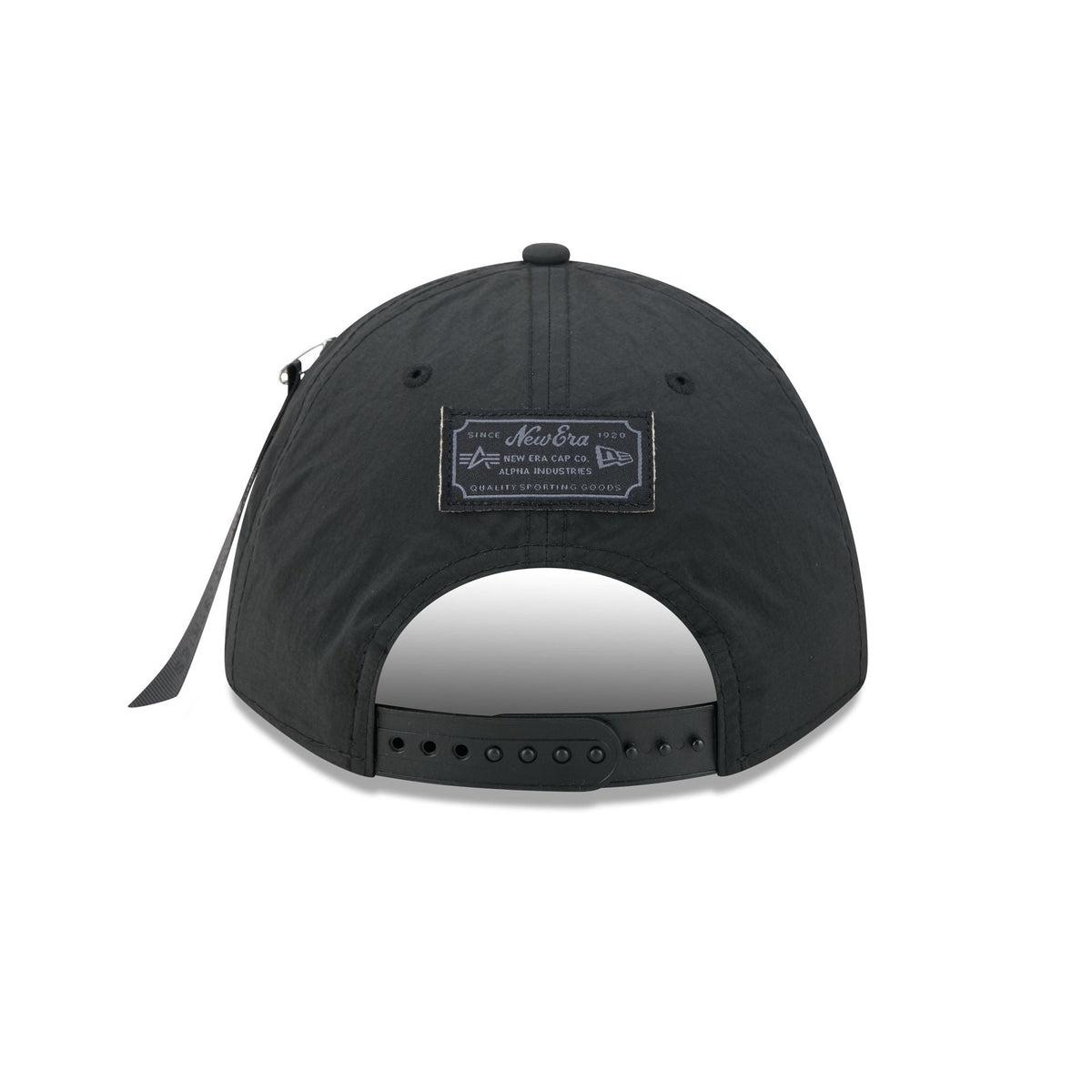 Alpha Industries x New York Jets Nylon Black 9FORTY M-Crown A-Frame Snapback Hat