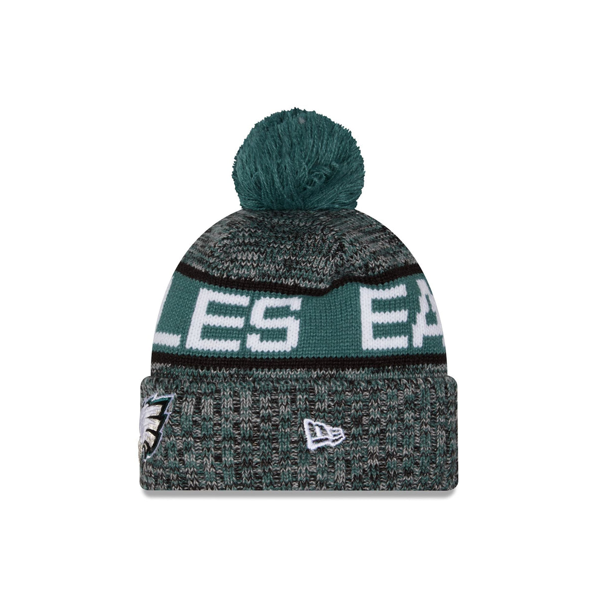 Philadelphia Eagles Tri Color Pom Knit Hat