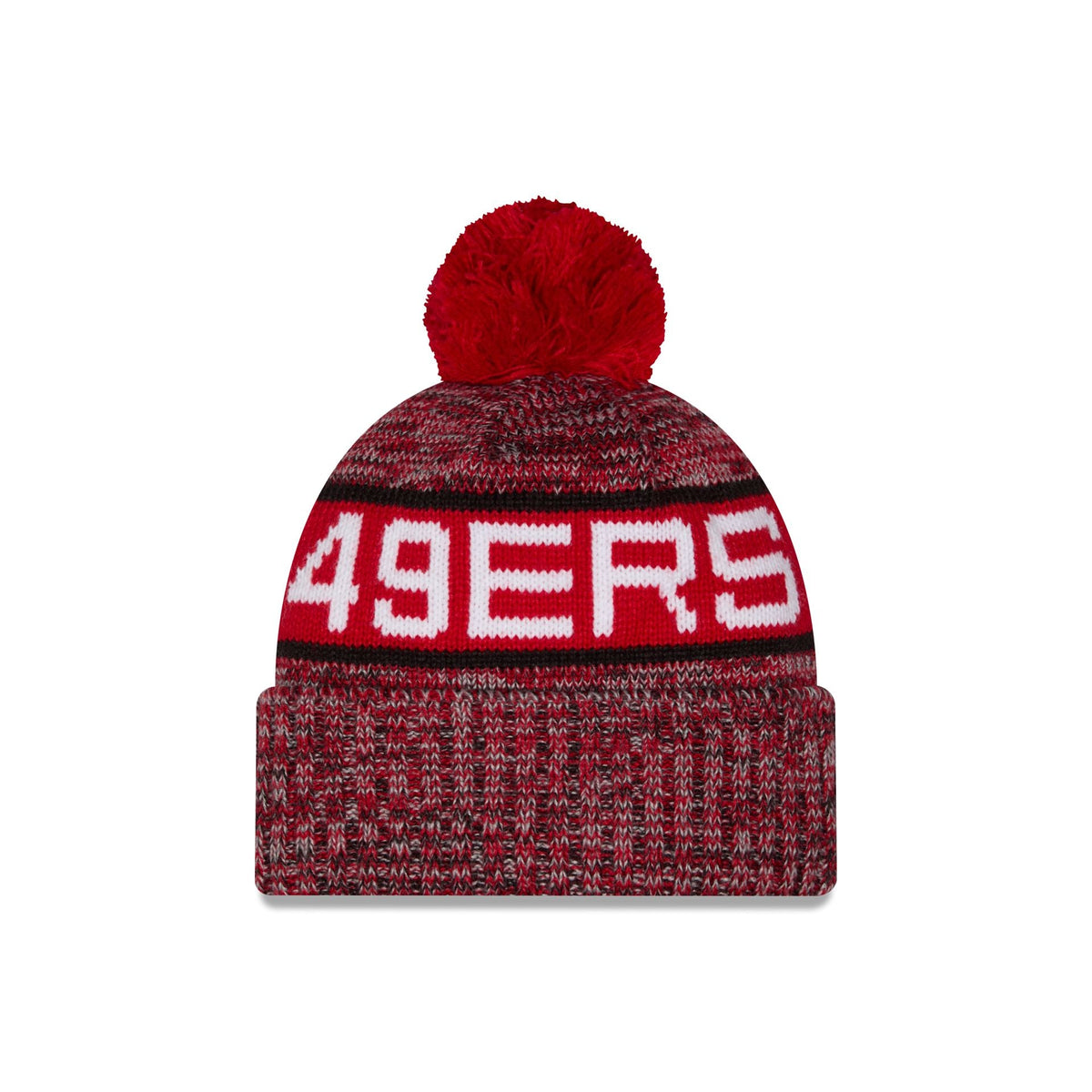 San Francisco 49ers Tri Color Pom Knit Hat