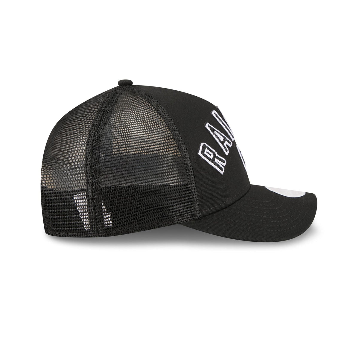 Las Vegas Raiders Sequin Wordmark Women's 9FORTY M-Crown A-Frame Trucker Hat