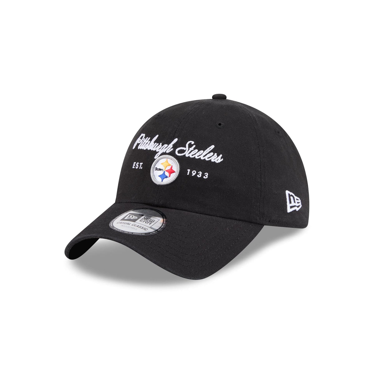 Pittsburgh Steelers Script Wordmark Casual Classic Adjustable Hat