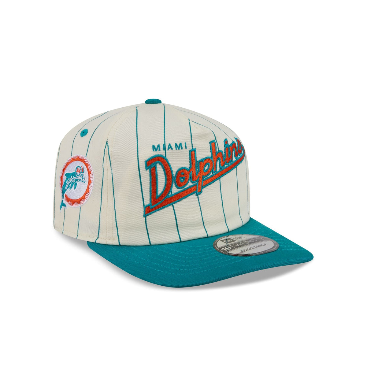 Miami Dolphins Chrome White Pinstripe 19TWENTY Snapback Hat