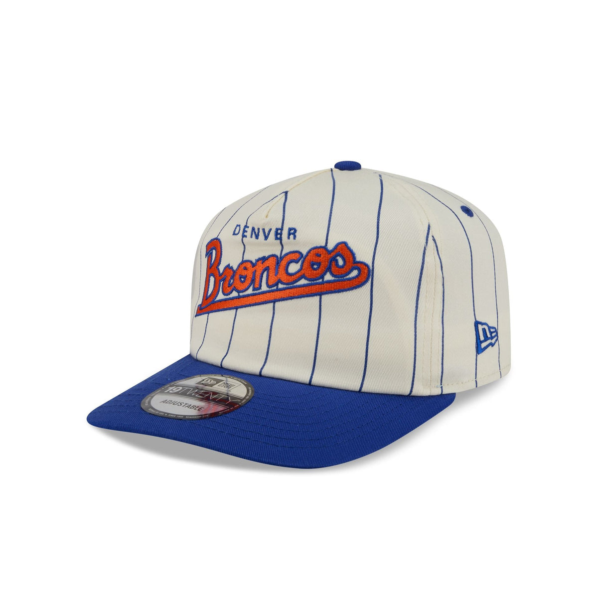 Denver Broncos Chrome White Pinstripe 19TWENTY Snapback Hat