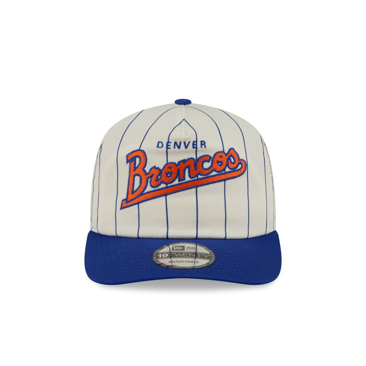 Denver Broncos Chrome White Pinstripe 19TWENTY Snapback Hat