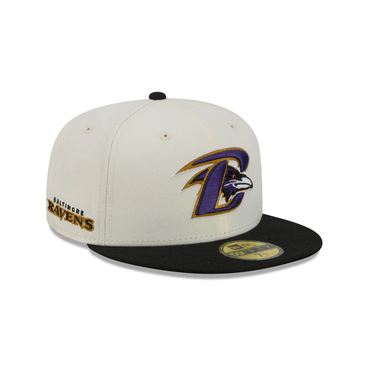 Baltimore Ravens Deceptor Chrome White 59FIFTY Fitted Hat