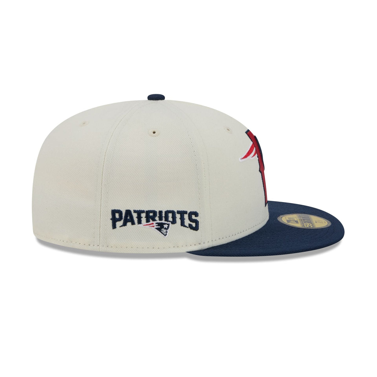 New England Patriots Deceptor Chrome White 59FIFTY Fitted Hat