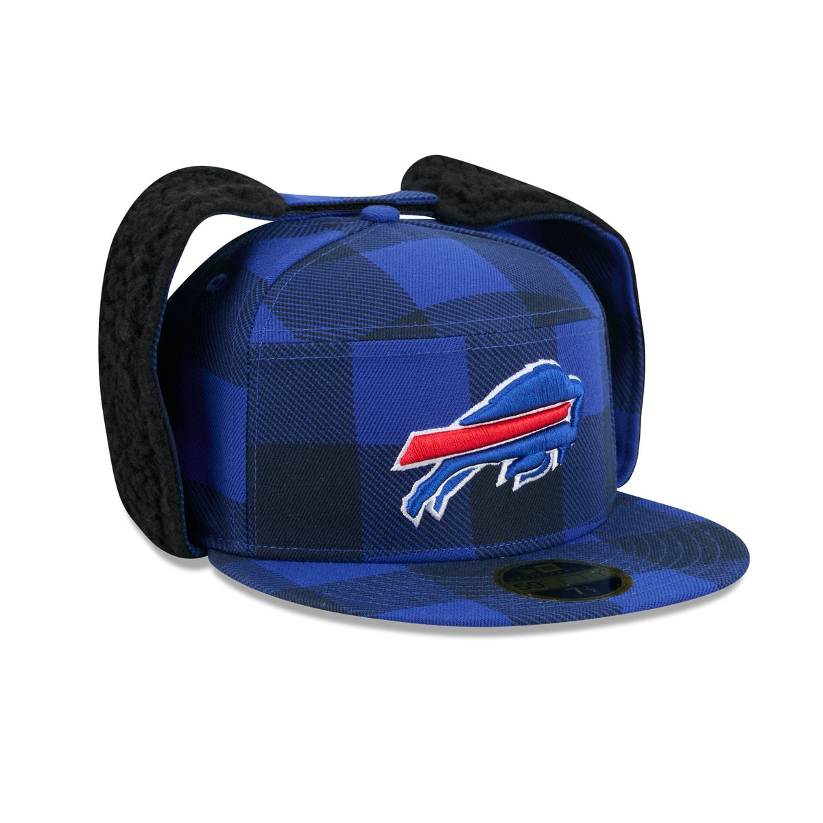 Buffalo Bills Plaid Split Panel Dog Ear 59FIFTY Fitted Hat